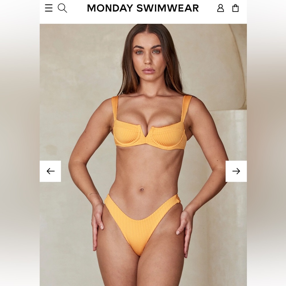 Monday Swimwear Clementine Wide Rib Bikini Set
